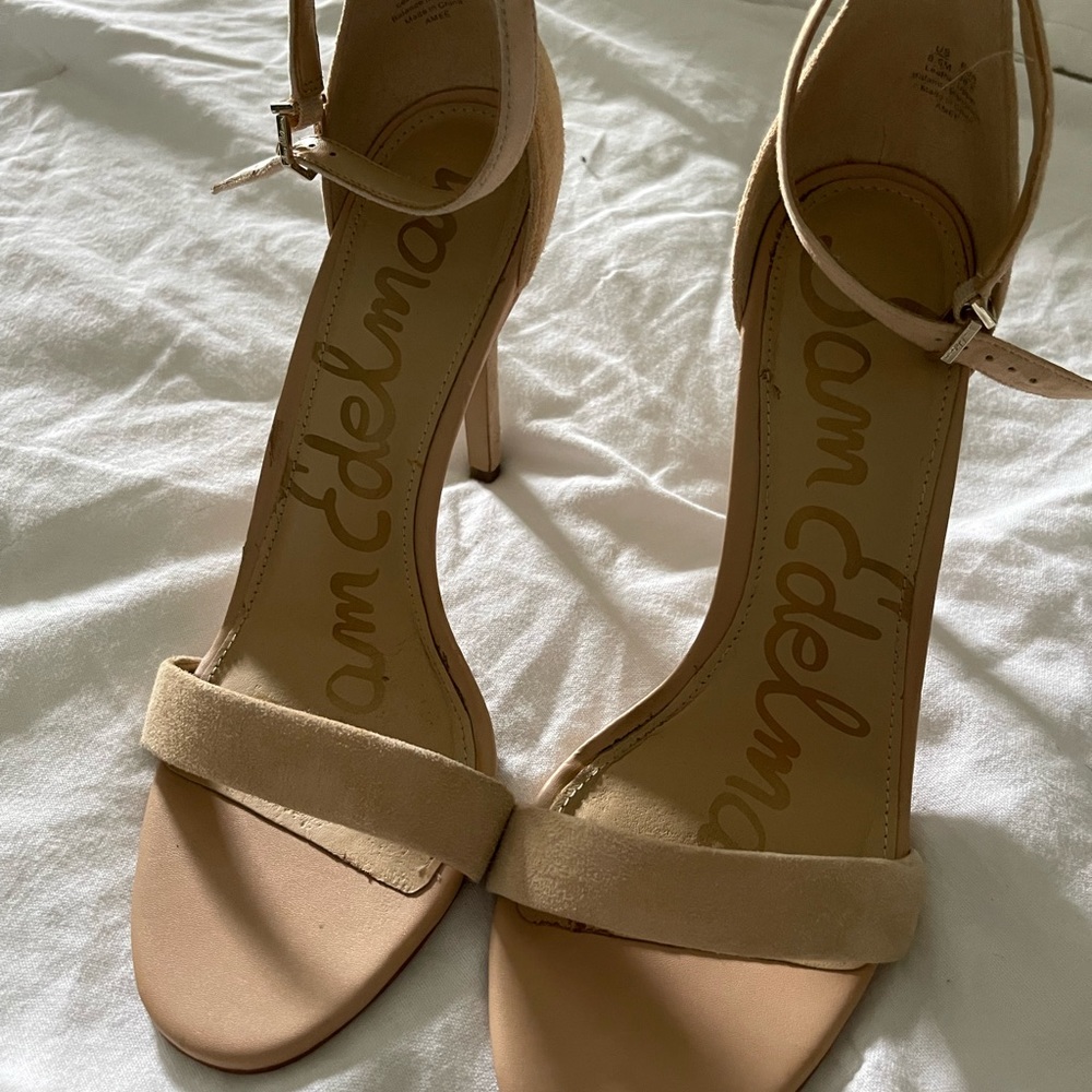 Sam Edelman Ankle heels nude Sz 8.5